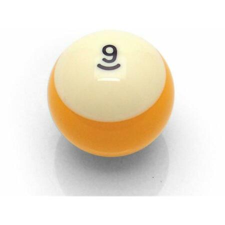 AMERICAN SHIFTER CO Ball 9 Billiard Pool Shift Knob - Ivory with Yellow Strip 96053